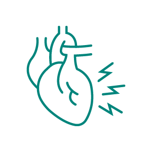 Icona cuore affaticato