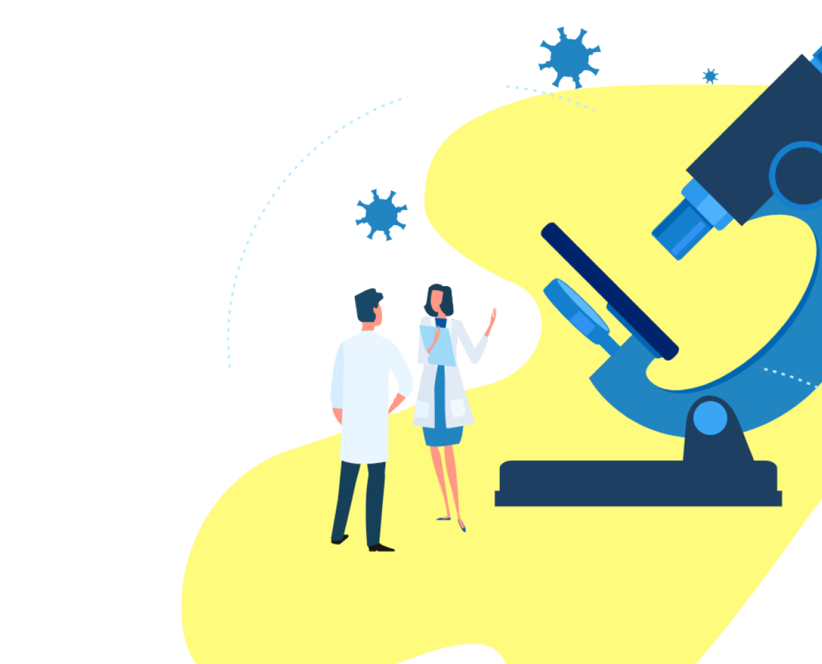 Icona medici e microscopio