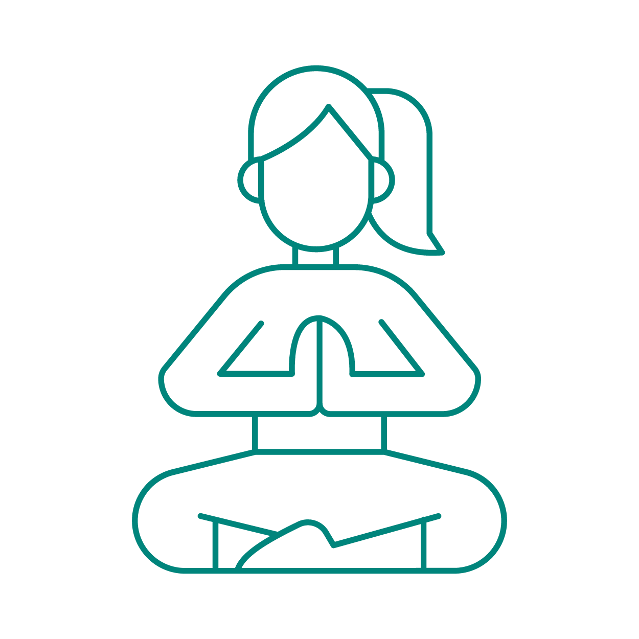 Icona donna che fa yoga