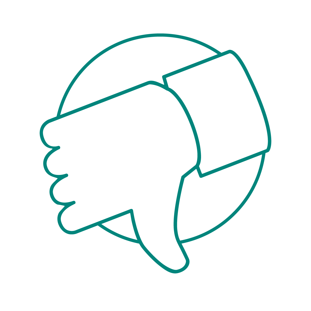 Icona pollice in basso